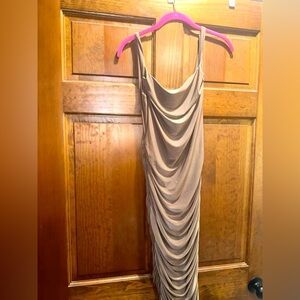 Nude scrunch dress